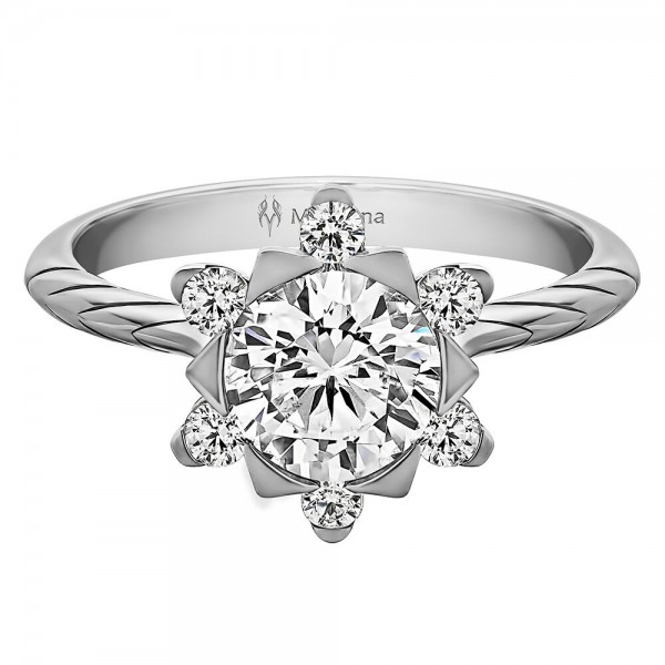 MALLOW ROUND HALO WITH 0.40ct H-SI ROUND CENTER