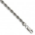 Stainless Steel Polished 6mm 8.5in Rope Bracelet