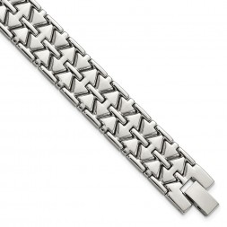 Stainless Steel Polished Fancy Link 7.5in Bracelet