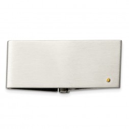 Stainless Steel Brushed Yellow IP-plated Screw Hinged Money Clip