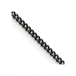 Stainless Steel Antiqued 2mm 18in Round Curb Chain