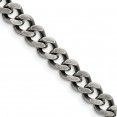 Stainless Steel Oxidized 7.5mm 24in Curb Chain
