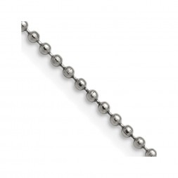 Stainless Steel Polished 2mm 24in Ball Chain