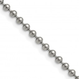 Stainless Steel Polished 3mm 22in Ball Chain