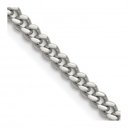 Stainless Steel Polished 4mm 18in Curb Chain
