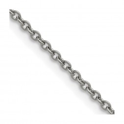 Stainless Steel Polished 2.3mm 18in Cable Chain