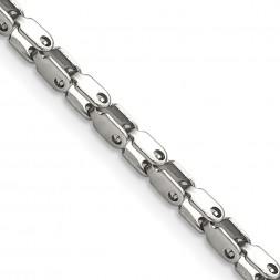 Stainless Steel Polished Fancy Link 22in Chain
