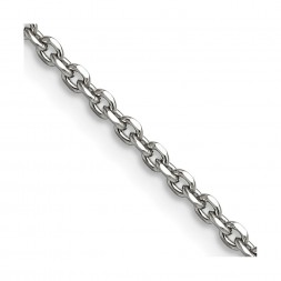 Stainless Steel Polished 2.7mm 20in Cable Chain