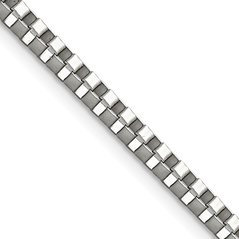 Stainless Steel Polished 3.2mm 22in Box Chain