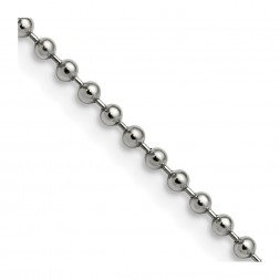 Stainless Steel Polished 2.4mm 18in Ball Chain