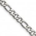Stainless Steel Polished 6.3mm 20in Figaro Chain