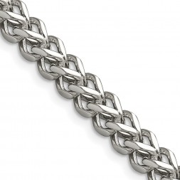 Stainless Steel Polished 5.5mm 24in Franco Chain
