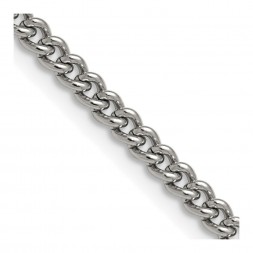 Stainless Steel Polished 4mm 22in Round Curb Chain