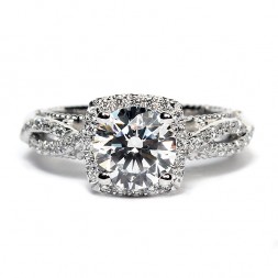 Verragio Venetian Collection 14K White Gold Diamond Semi-Mount Engagement Ring (AFN5006C4GOLD)