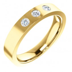 Men's 18 Karat Yellow Gold Diamond Ring