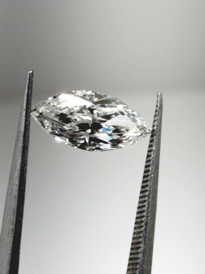 H color, SI1 clarity Marquise 1.07 -Carat Diamond