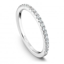 Noam Carver White Gold Matching Band With 18 Diamonds