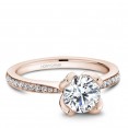Noam Carver Rose Gold Engagement Ring With 70 Diamonds