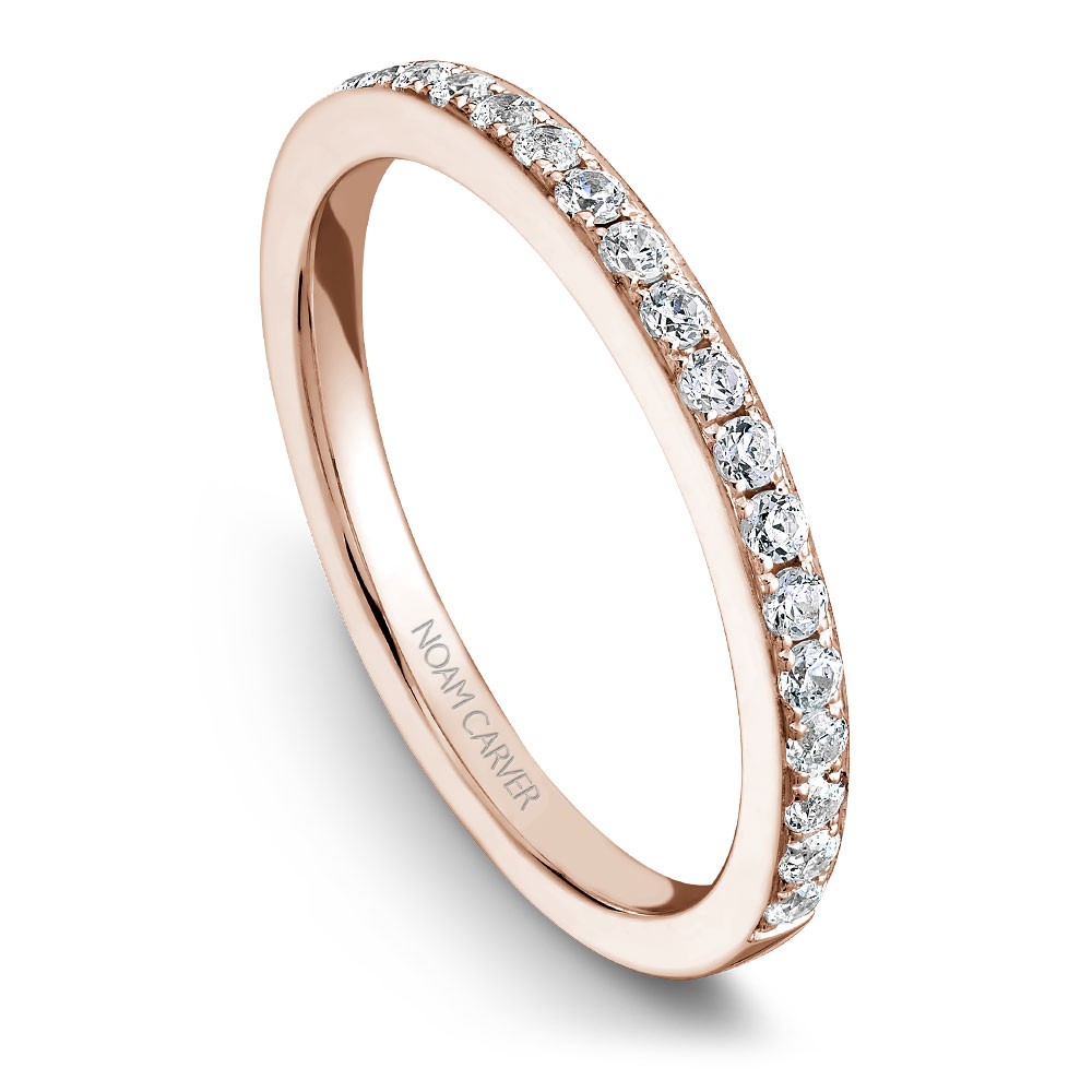 Noam Carver Rose Gold Matching Band With 25 Diamonds