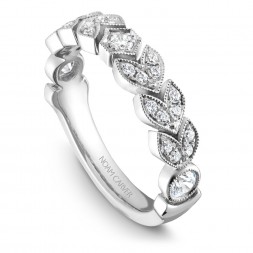 Noam Carver White Gold Matching Band With 27 Diamonds