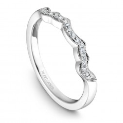 Noam Carver White Gold Matching Band With 16 Diamonds
