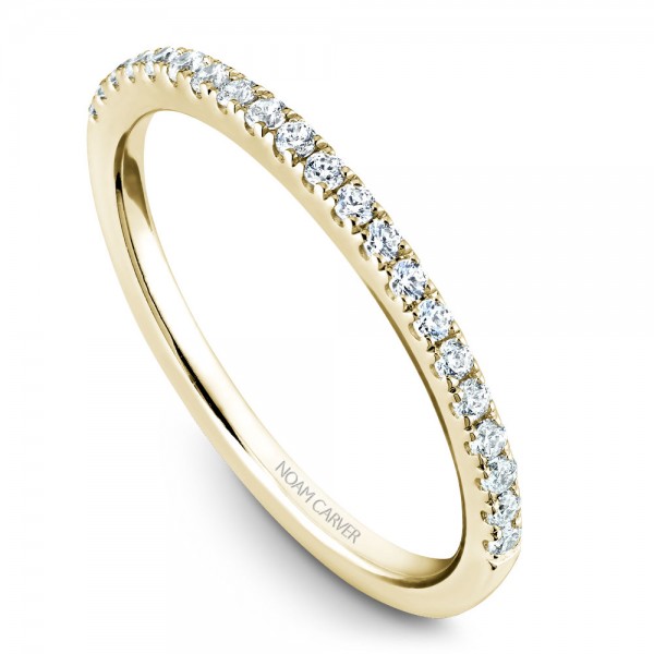 Noam Carver Yellow Gold Matching Band With 21 Diamonds