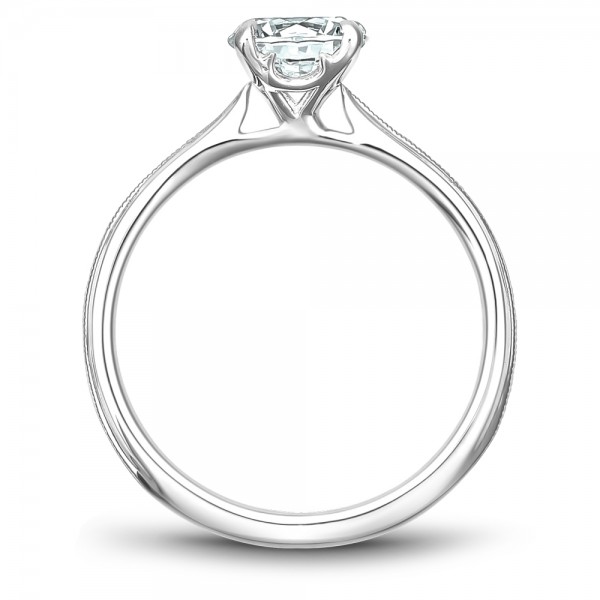 Noam Carver White Gold Engagement Ring With Round Centerpiece