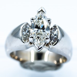 Marquise Diamond Solitaire with Marquise Accents (1.50ctw)
