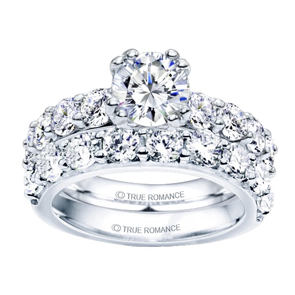 Rm1101-14k White Gold Classic Semi Mount Engagement Ring