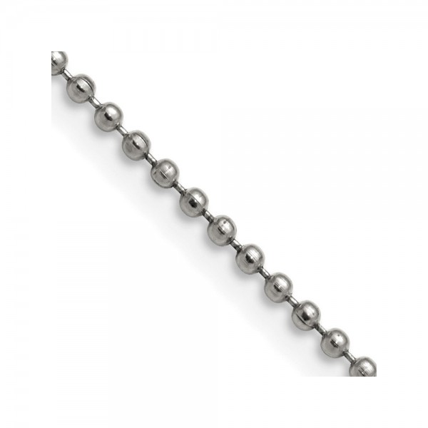 Stainless Steel Polished 2mm 18in Ball Chain