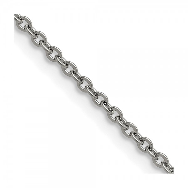 Stainless Steel Polished 2.3mm 22in Cable Chain