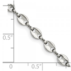 Stainless Steel Polished Fancy Link 22in Chain