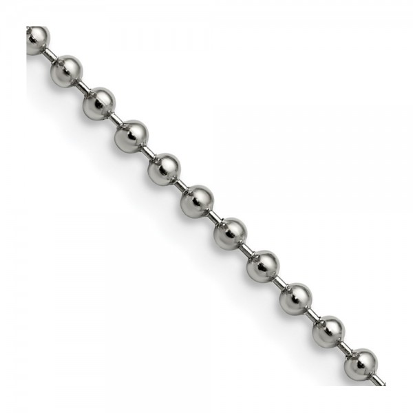 Stainless Steel Polished 2.4mm 20in Ball Chain