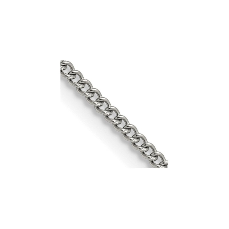 Stainless Steel Polished 2.25mm 18in Round Curb Chain