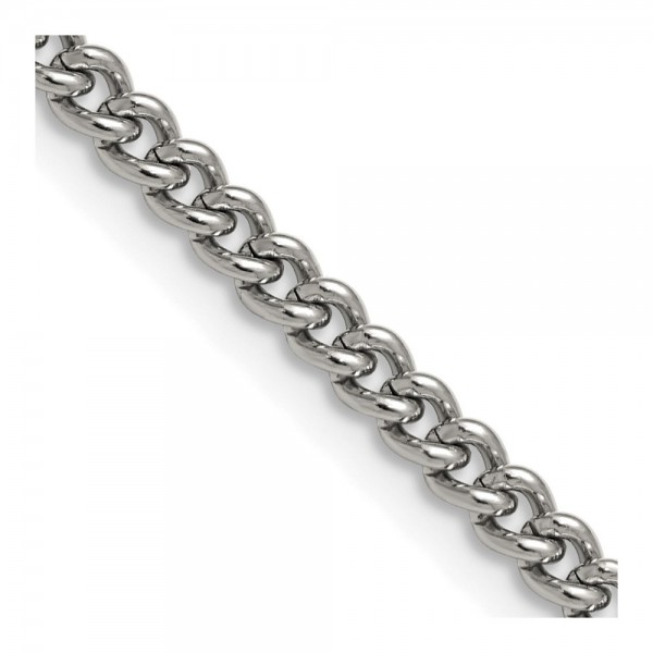 Stainless Steel Polished 4mm 18in Round Curb Chain