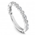 Noam Carver White Gold Stackable Ring With 22 Round Diamonds