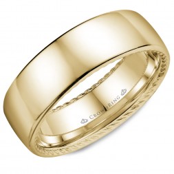 Yellow Gold With Hidden Rope Detailing Wedding Band