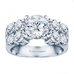 Rm1053-14k White Gold Classic Semi Mount Engagement Ring