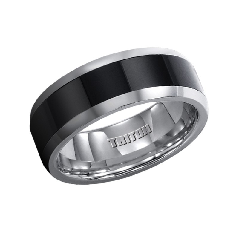 8Mm Cf Crmic Gry/Tungsten Band