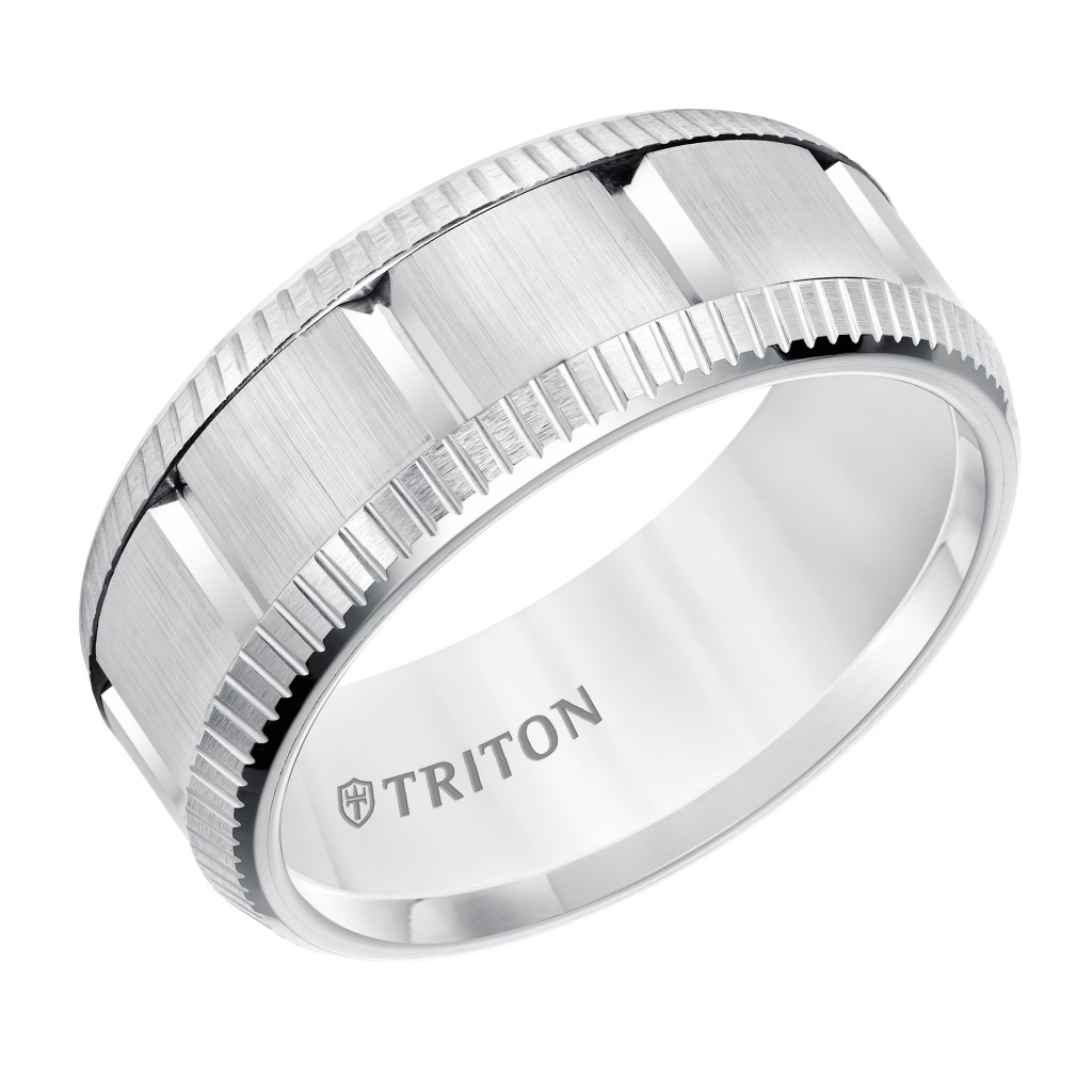 9Mm Comfort Fit White Tungsten  Wedding Band