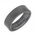 7Mm 'Tungsten Raw' Black Wedding Band