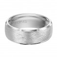 Tungsten Carbide Wedding Band With Wire Brushed Finish