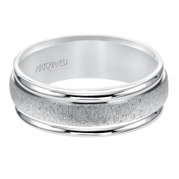 Flat Organic Finished Flat Edges Comfort Fit Wedding Band