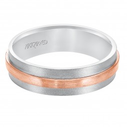 Flat Satin And Soft Sand Finished Flat Edges Comfort Fit Wedding Band