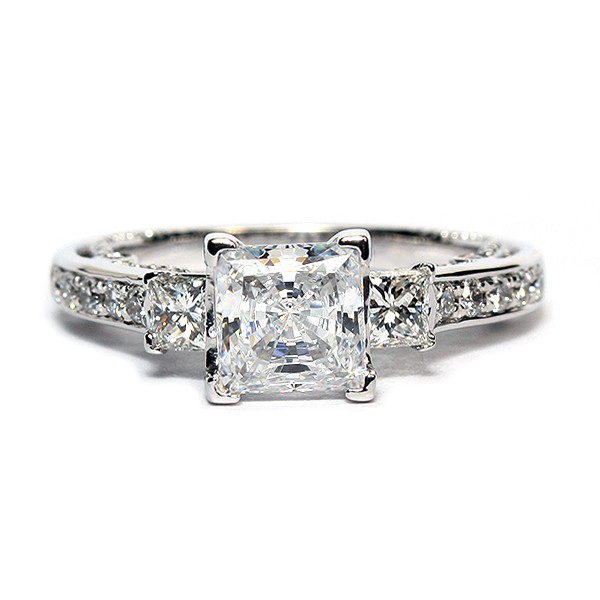 Verragio Insignia Collection 14K White Gold Diamond Semi-Mount Engagement Ring (INS7067PGOLD)
