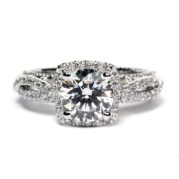 Verragio Venetian Collection 14K White Gold Diamond Semi-Mount Engagement Ring (AFN5006C4GOLD)