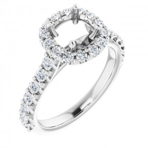 Halo Diamond Engagement Ring