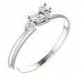 Sterling Silver 1/6 CTW Diamond Stackable Ring