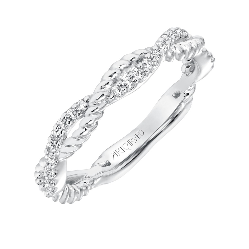 Rhea Twst Diamond  Wedding Band