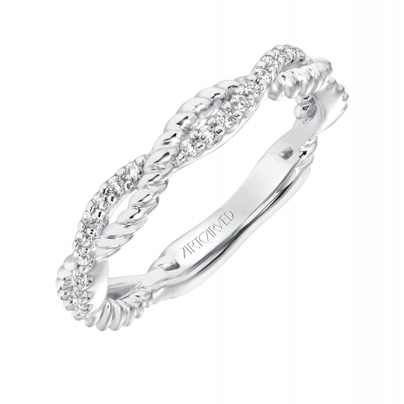 Rhea Twst Diamond  Wedding Band